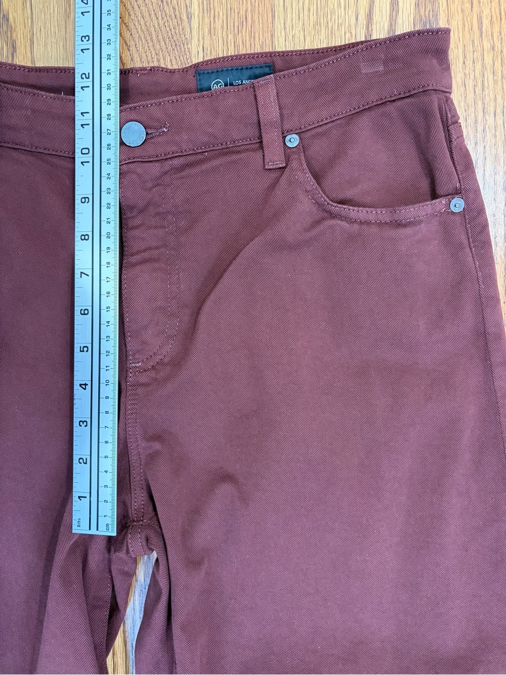 AG Saige High-Rise Wide Leg Crop Raw Hem Pants (32) - Picture 7 of 9
